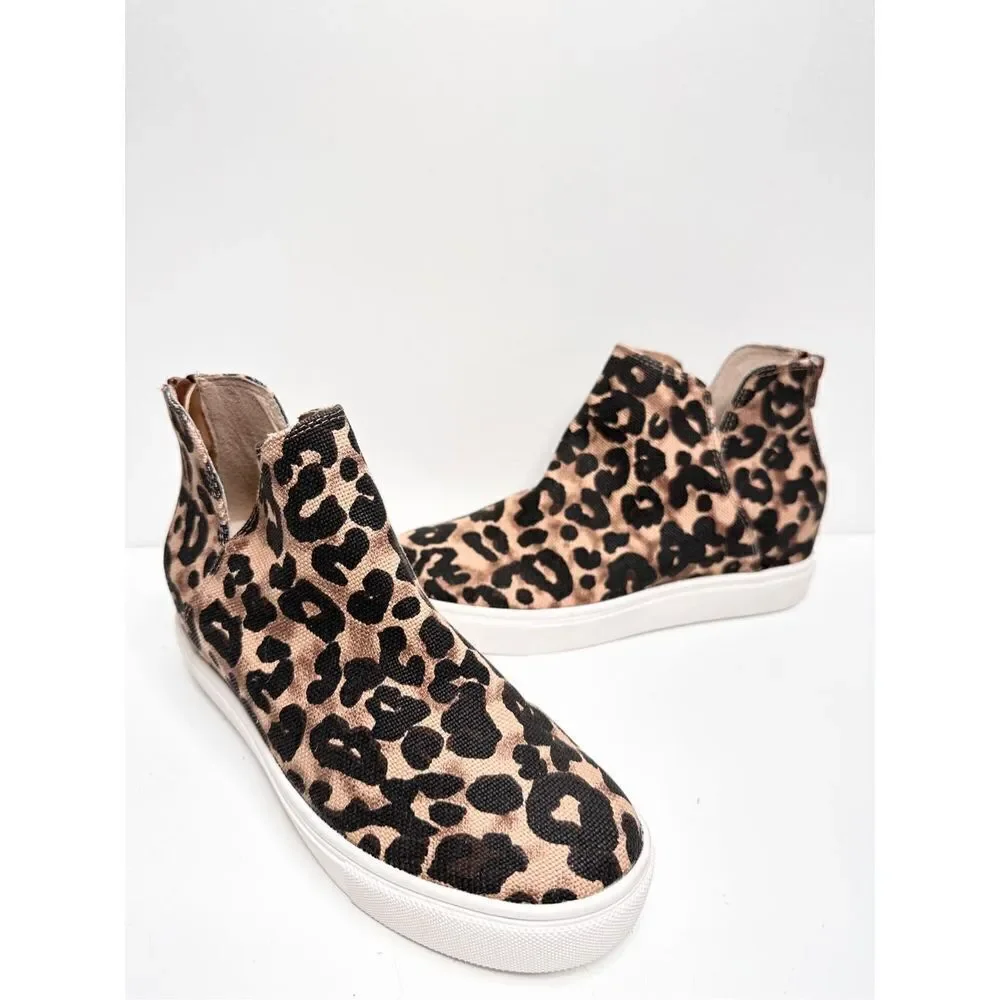 Steve Madden Boots Womens Size‎ 6 Claud Brown Black Leopard Print Ankle Bootie